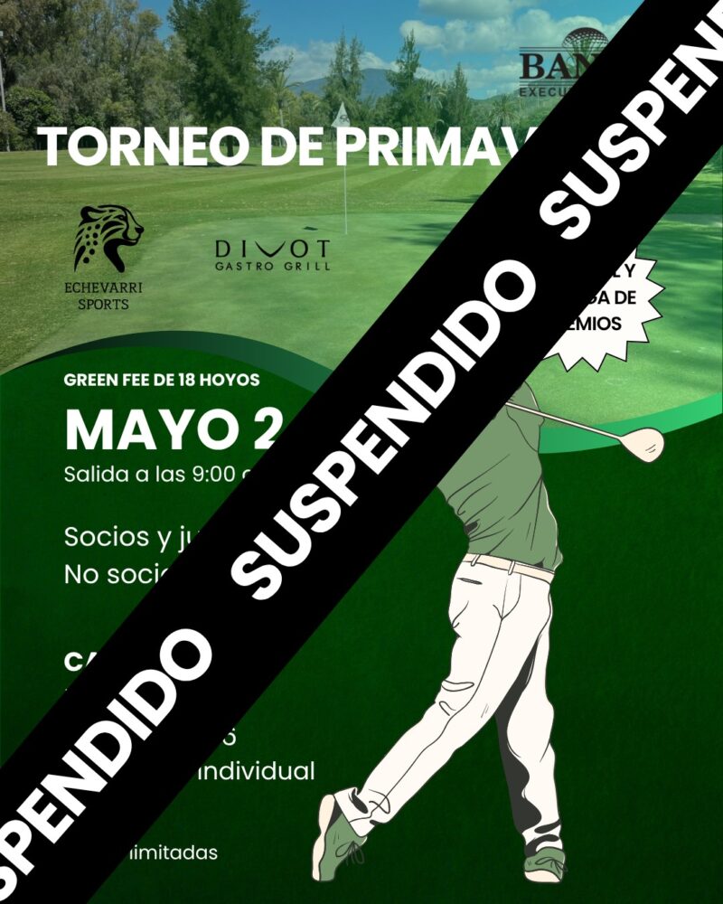 Torneo de Golf en Banús Executive queda suspendido.
